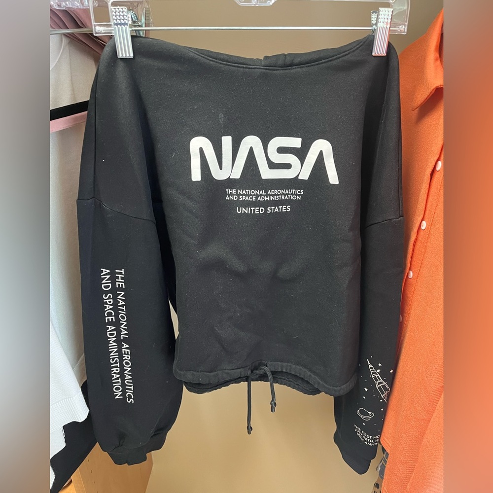 black nasa hoodie from h&m